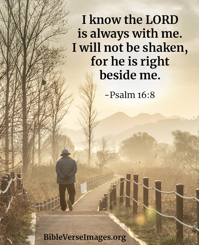 Bible Verse for Anxiety - Psalm 16:8
