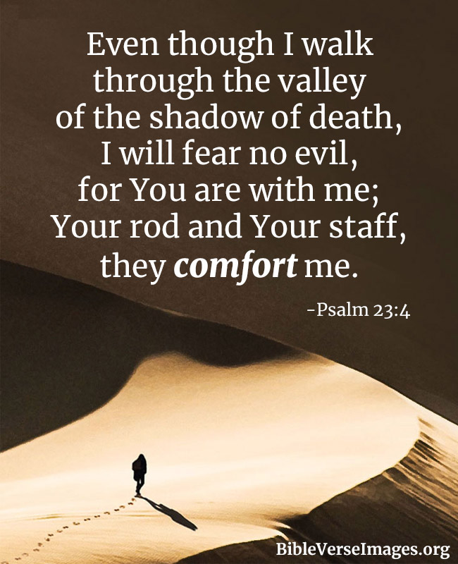 Comforting Bible Verse - Psalm 23:4