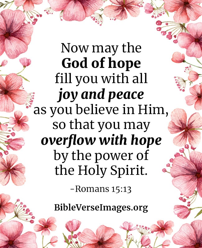 Encouraging Bible Verse - Romans 15:13