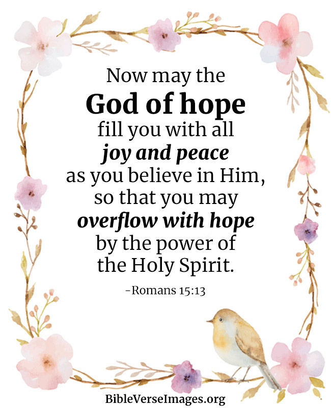 Hope Bible Verse - Romans 15:13